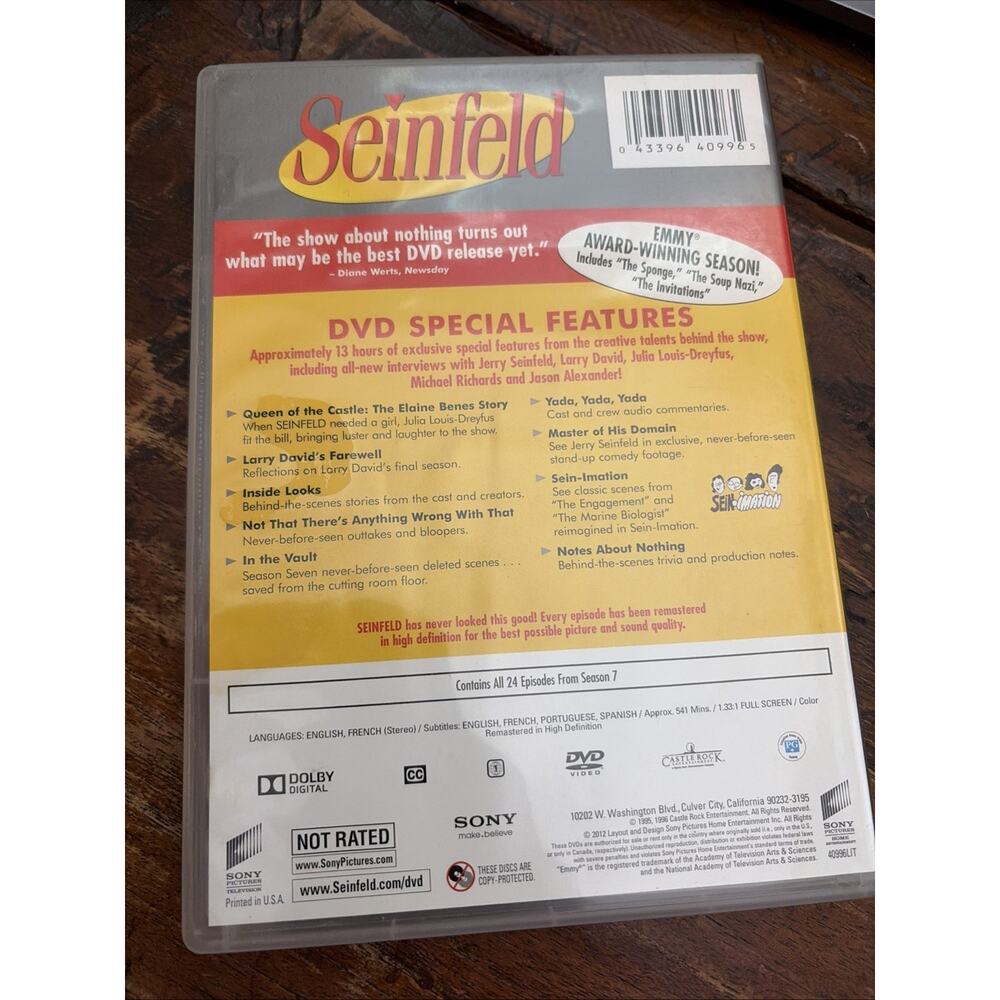 Seinfeld: the Complete Seventh Season (DVD) - Picture 2 of 10